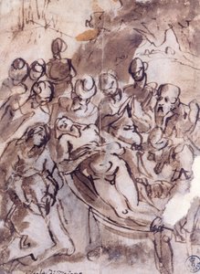 Deponering af Titian (ca. 1490-1576), tegning af Titian (c.1488 1576)