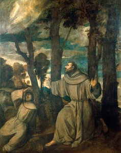 St Francis modtager stigmata af Titian (c.1488 1576)