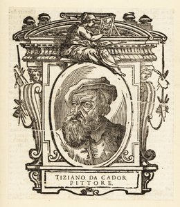 Portræt af Tizian, italiensk maler under renæssancen, født i Pieve di Cadore, omkring 1488-1576