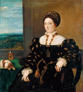 Portræt af Eleonora Gonzaga (Gonzaga), hertuginde af Urbino Maleri af Tiziano Vecellio kaldet Tizianen (ca. 1490-1576) af Tiziano Vecelli