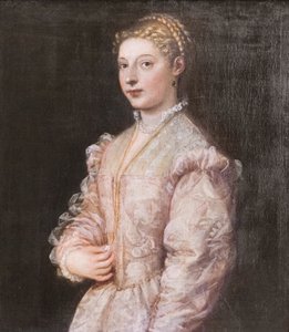 Portræt af en ung kvinde (Lavinia) af Titian (c.1488-1576)