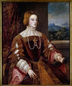 Portræt af impressen Isabella af Portugal (1503-1539) Maleri af Tiziano Vecellio (1485-1576) 1500-tallet søn. 1,17x0,98 m Madrid, Prado-museet af Tiziano Vecelli