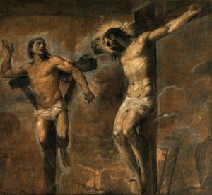 Kristus og den gode tyv, ca 1565-1570.