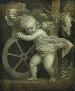 Amor med tidens hjul af Titian