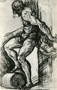 Skitse til St Sebastian, c1518, 1937 af Tiziano Vecelli