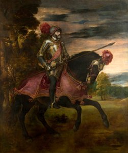 Spansk:  Carlos V en la batalla de Mühlberg Rytterportræt af Karl V af Titian
