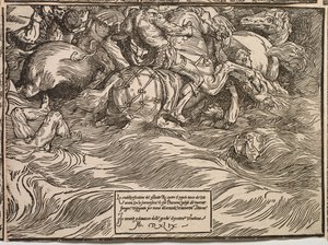 Faraos hærs nedsænkning i Det Røde Hav af Titian