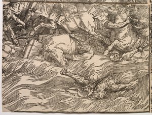 Faraos hærs nedsænkning i Det Røde Hav af Titian