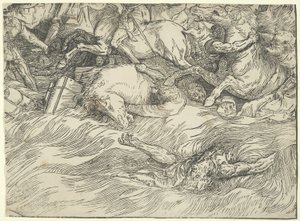 Faraos hærs nedsænkning i Det Røde Hav af Titian