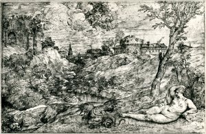 Medor og Angelica eller Jason og Medea, c1535-1545, 1937 af Tiziano Vecelli