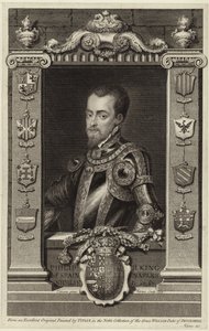 Portræt af kong Philip II af Spanien af Tiziano Vecelli