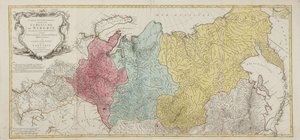 Kort over det russiske imperium af Tobias Conrad Lotter