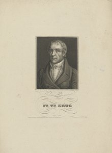 Portræt af Wilhelm Traugott Krug 1770-1842, 1828-1829. af Tobias Falcke