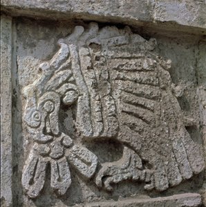 Relief af en ørn, Quetzalcoatls tempel af Toltec Toltec