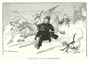 "Er det ikke lystigt!" Tony lo henrykt (litho)