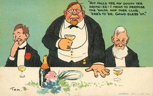 Hæver en skål for klubben (farve litho)