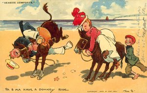 Komfort ved havet (chromolitho) af Tom Browne