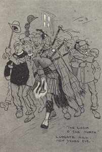 The Cock of the North, Ludgate Hill, nytårsaften af Tom Browne