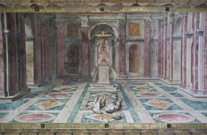 Kristendommens triumf, i Konstantins værelse, Raphael Rooms, ca. 1585 (fresco)