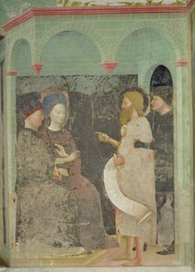 Johannes Døberen skælder ud på Herodes og Herodias for deres utroskab, 1435