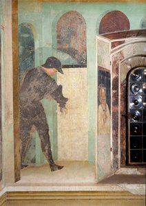 Johannes Døberens liv: en vagt - Fresco af Tommaso Masolino da Panicale