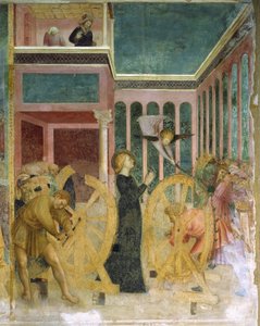 Saint Catherine reddet af en engel af Tommaso Masolino da Panicale