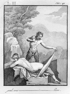 Satyr klæder en nymfe af, 1804