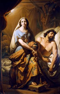 Judith skærer hovedet af Holofernes (olie på lærred) af Tommaso de Vivo