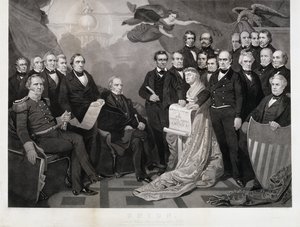 Union, c. 1861 (gravering på vævet papir) af Tompkins Harrison (after) Matteson