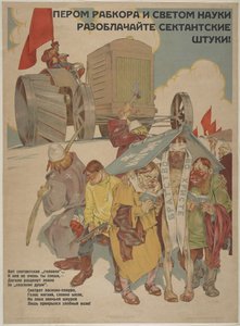 Med pennen og videnskabens lys afslører sekternes rænkespil, 1929. af Topikov
