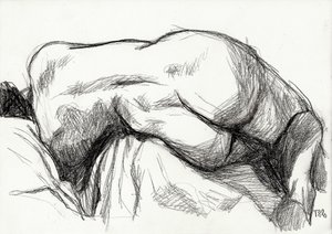 Studie af en sensuel figur af Tore Bahnson