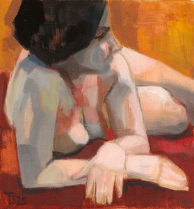 Varm, tilbagelænet figur