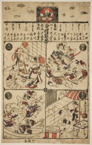 Ichimura-hænder (Ichimura-za Tsuji-rangering) af Torii Kiyomasu II