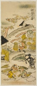 Efterår: Harvesting Rice (Aki: inekari no zu), nr. 3 fra serien "The Four Seasons of Farmers (Shiki no hyakusho)"