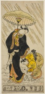 Banker sneen fra et par træsko af Torii Kiyomasu II