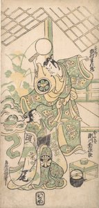 Scene fra et modificeret Sogaspil, ca. 1745., ca. 1745. af Torii Kiyomasu I