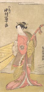 Skuespilleren Nakamura Tomijuro i rollen som Koshizuka, ca. 1767., ca. 1767. af Torii Kiyomitsu