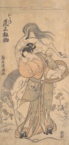 Skuespilleren Onoe Matsusuke i rollen som den berømte stærke kvinde Okane, sandsynligvis 1765., sandsynligvis 1765 af Torii Kiyomitsu