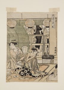 (træbloktryk i farver) af Torii Kiyonaga