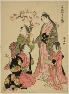 A Noble Young Lady, fra serien "A Mirror of Feminine Manners (Onna fuzoku masu kagami)" af Torii Kiyonaga