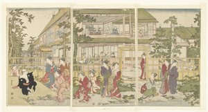 spiller blind mand af Torii Kiyonaga