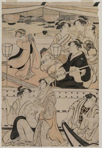 Bådfest på Sumida-floden af Torii Kiyonaga