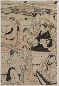 Bådfest på Sumida-floden, 1789. af Torii Kiyonaga
