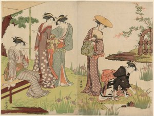 Ved en Irisdam af Torii Kiyonaga