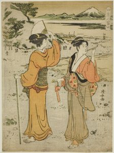 Enoshima, fra serien "Mount Fuji i de fire årstider (Shiki no Fuji)" af Torii Kiyonaga