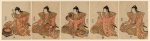 Fem musikere (Gonin bayashi) af Torii Kiyonaga