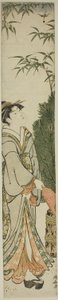Geisha der spiller Battledore og fjerbold af Torii Kiyonaga