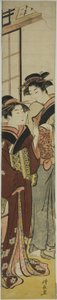 Geisha taler med sin tjenestepige af Torii Kiyonaga
