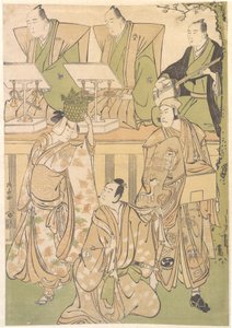 Ichikawa Danjuro Fifth som Kyo no Jiro i forklædning som Dekuroku Byoe the Stree Puppet-sh..., ca. 1788. af Torii Kiyonaga
