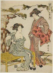 Sunset Glow of Late Summer (Choka no sekisho), fra serien "Eight Scenes of the Four Seasons (Shiki hakkei)" af Torii Kiyonaga